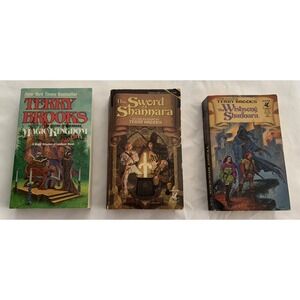 Terry Brooks Shannara Paperback Lot 3 Sword of Shannara Wishsong Magic Kingdom